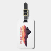 Kaart van Blue Ridge Parkway North Carolina Bagagelabel (Voorkant verticaal)