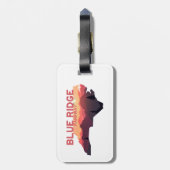 Kaart van Blue Ridge Parkway North Carolina Bagagelabel (Achterkant verticaal)