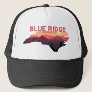 Kaart van Blue Ridge Parkway North Carolina Trucker Pet