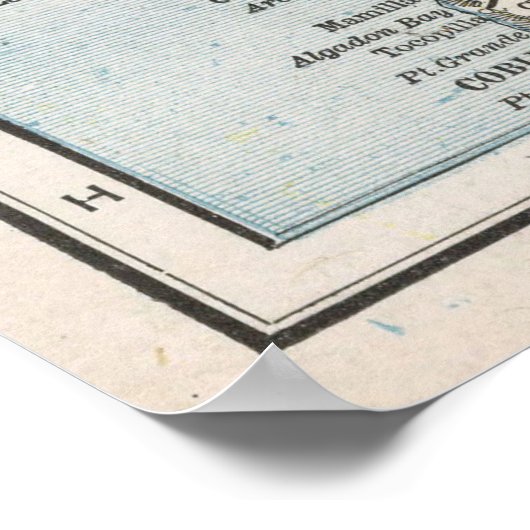  kaart van Bolivia (1901) Poster (Hoek)