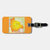 Kaart van Bolivia met steden en grenzen Bagagelabel (Voorkant horizontaal)