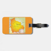 Kaart van Bolivia met steden en grenzen Bagagelabel (Achterkant horizontaal)