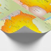 Kaart van Bolivia met steden en grenzen Cadeaupapier