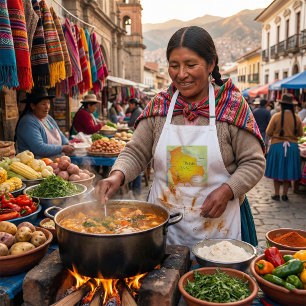 Kaart van Bolivia met steden en grenzen Standaard Schort