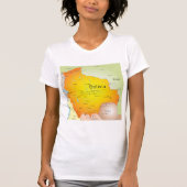 Kaart van Bolivia met steden en grenzen T-shirt (Voorkant)