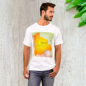Kaart van Bolivia met steden en grenzen T-shirt