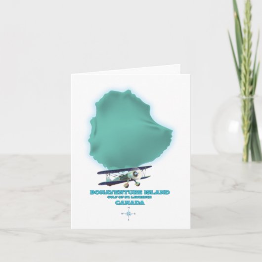 kaart van Bonaventure Island Canada (Voorkant)