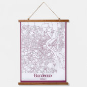 Kaart van Bordeaux Frankrijk Hangend Wandkleed (Voorkant)