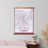 Kaart van Bordeaux Frankrijk Hangend Wandkleed (Slaapkamer)