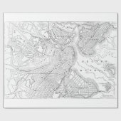  kaart van Boston (1878) Cadeaupapier (Vlak)