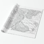  kaart van Boston (1878) Cadeaupapier (Uitgerold)