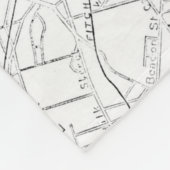  kaart van Boston (1878) Fleece Deken (Hoek)