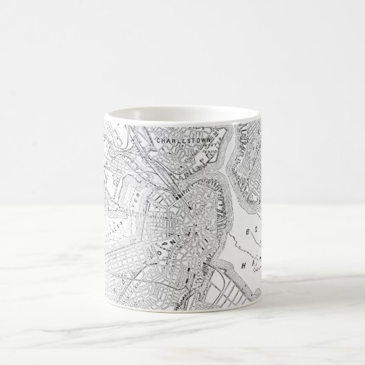  kaart van Boston (1878) Koffiemok (Center)