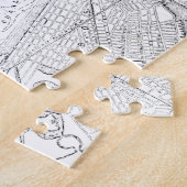 kaart van Boston (1878) Legpuzzel (Zijkant)