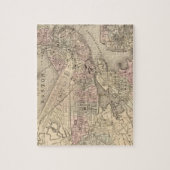  kaart van Boston (1880) Legpuzzel (Verticaal)