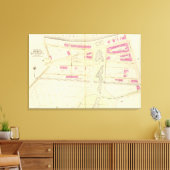 Kaart van Boston 19 Canvas Afdruk (Insitu (Woonkamer))