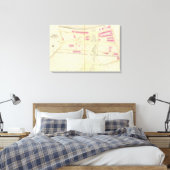 Kaart van Boston 19 Canvas Afdruk (Insitu (Slaapkamer))