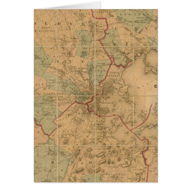 kaart van Boston 2 (Voorkant)