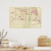 Kaart van Boston 29 Poster (Keuken)