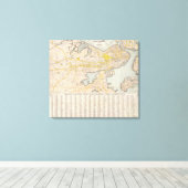 kaart van Boston 2 Canvas Afdruk (Insitu (Houten vloer))