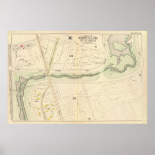Kaart van Boston 2 Poster