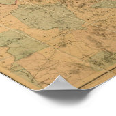 kaart van Boston 2 Poster (Hoek)