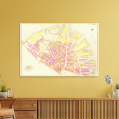 Kaart van Boston 4 Canvas Afdruk (Insitu (Woonkamer))