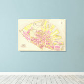 Kaart van Boston 4 Canvas Afdruk (Insitu (Houten vloer))