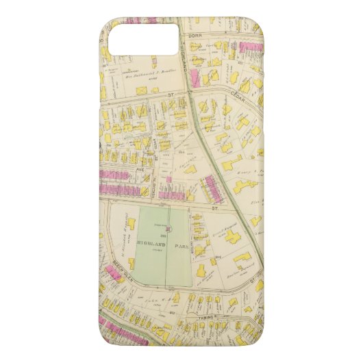 Kaart van Boston 7 Case-Mate iPhone Case (Achterkant)