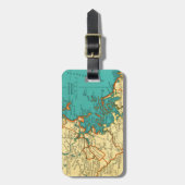  kaart van BOSTON-Bagagelabel Bagagelabel (Voorkant verticaal)