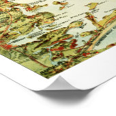 Kaart van Boston en omliggende steden in 1905 Poster (Hoek)