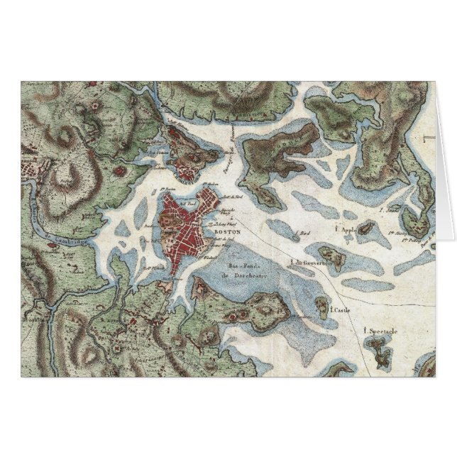  kaart van Boston Harbour (1807) (Voorkant Horizontaal)