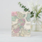  kaart van Boston Harbour (1857) (Staand voorkant)