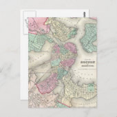  kaart van Boston Harbour (1857) (Voorkant / Achterkant)