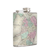  kaart van Boston Harbour (1857) Heupfles (Rechts)