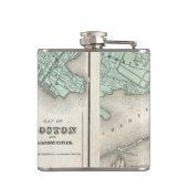  kaart van Boston Harbour (1857) Heupfles (Achterkant)