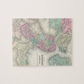  kaart van Boston Harbour (1857) Legpuzzel (Horizontaal)