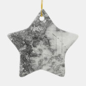  kaart van Boston Keramisch Ornament (Voorkant)