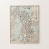  kaart van Boston MA (1893) Legpuzzel (Verticaal)
