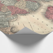  kaart van Boston Massachusetts (1871) Cadeaupapier (Hoek)