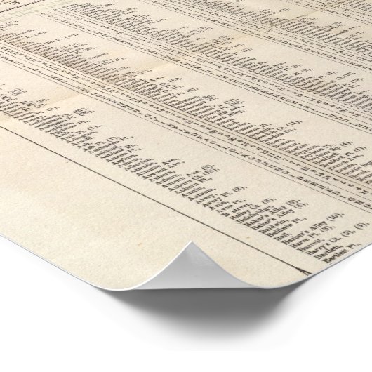 kaart van Boston Poster (Hoek)