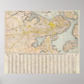 kaart van Boston Poster (Voorkant)