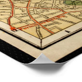  kaart van Boston Poster (Hoek)