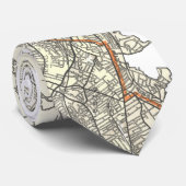  kaart van Boston Transit Line (1914) Stropdas (Opgerold)