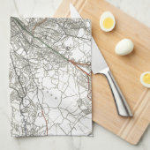 kaart van Boston Transit Line (1914) Theedoek (Quarter Fold)