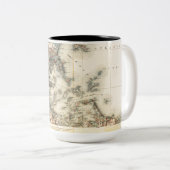  kaart van Boston Tweekleurige Koffiemok (Voorkant rechts)