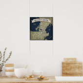 kaart van Boston, Welkom bij Boston Poster (Keuken)