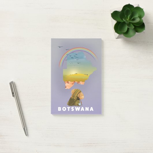 Kaart van Botswana Post-it® Notes (Kantoor)