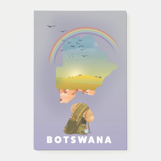 Kaart van Botswana Post-it® Notes (Voorkant)
