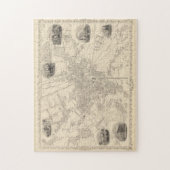  kaart van Bradford England (1851) Legpuzzel (Verticaal)